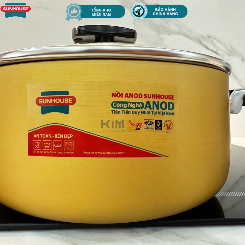 Nồi nhôm anod 24cm Sunhouse - SH6634-24cm